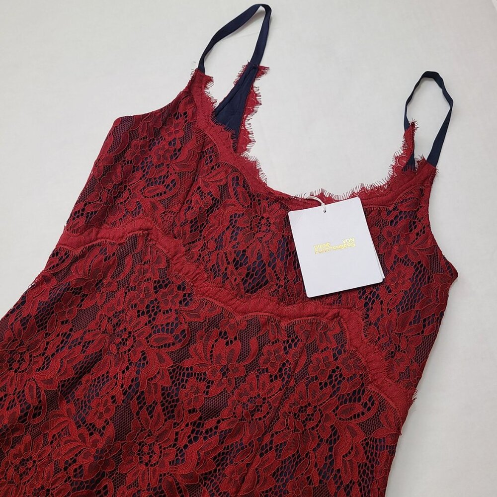 Diane Von Furstenberg NWT Olivia Rose Lace Dress Women Size 12 $428 - Picture 2 of 12